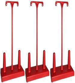 Porta Cone de Linha Mvel Vermelho Kit com 3 Peas 